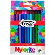 Texta Nylorite Coloured Markers Assorted 24 Pack