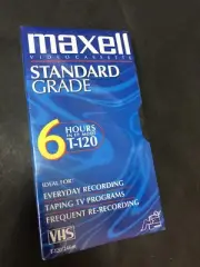 Maxwell VCR VHS tape video recording cassatte new SEALED 6 hours T-120 246m