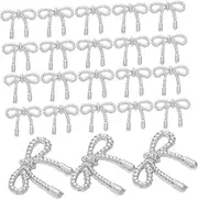 Luxury 3D Bowknot Nail Studs 30pcs Butterfly Nail Charms Gems for DIY Nails Dec