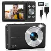 44MP Digital Camera Compact Point and Shoot Camera 16X Zoom Teens Students Gifts