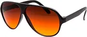 [grinderPUNCH] Blue Blocking Plastic Aviator Sunglasses Great for Driving