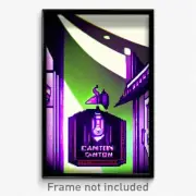 Pixel Art Poster - Purple Canton (8 Bit Psychedelic Trippy Video Game Print)