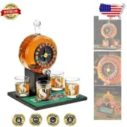 Crafted Roulette Whiskey Decanter and Dollar Glasses Set – Perfect Gifts for Him