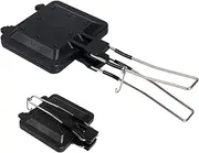 BBTISG Double Sided Toastie Pan, Sandwich Maker, Modern Style, Black, Aluminum Alloy + Stainless Steel, Perfect for Home, Travel, Picnics and Camping