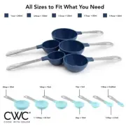 COOK WITH COLOR 12 Piece Plastic Measuring Cups Set and Measuring Spoon Set wit