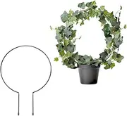 [Generic] 1PC Garden Trellis for Climbing Plants, Iron Circle Plant Vine Stem Support, Rust Proof Potted Plants Climbing Holder Rack for Ivy, Bindweed, Tomato, 35 x 23 cm