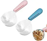 Pet Food Scoop, Cat/dog 2X Measuring Scoop, Feeding Spoon, ABS Ergonomic Handle, Easy Pour Design, Ideal For Food, Treats, Perfect For Small And Large Pets, Kitchen Use