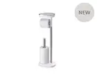 Standing Toilet Paper Holder Stainless Steel Dual Shelf Joseph Joseph EasyStore™