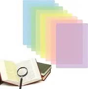 8 Pack Dyslexia Overlays - A4 Colour Overlays for Dyslexia Reading Aids, Irlens Syndrome,and ADHD and Visual Stress Specialists