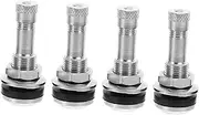 HEALEEP 4pcs Tire Valve Stems Replacement Kit Durable Rubber Tubeless Valve Extensions for Optimal Tire Performance Air Tightness Suitable for Cars Suvs Trucks