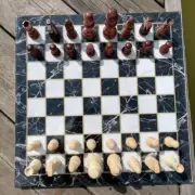 Luxury Gambit StauntonChess Set - 14.5" Hand-Carved Wooden Chess Pieces