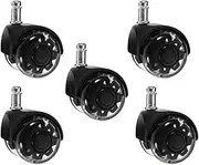LOPUNER 5pcs Office Chair Caster Wheels Replacement Wheels for Desk Chairs Swivel Design Easy Installation Suitable for Home Office Floors