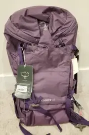 New Osprey Skimmer 28L Hydration Backpack Purple Hiking Outdoor Waist Strap