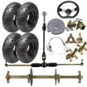 810mm Rear Axle Kit 13x5.00-6'' Tyre Wheel Hub Brake Sprocket for Go Cart E-bike