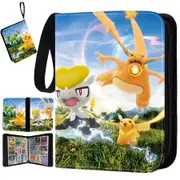 9 Pockets Trading Card Holder Fits 900 Cards with 50 Removable Sleeves PU Card Binder, TCG Card Binders Card Storage Album Cards Collection