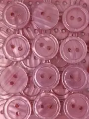 SIZE 24L - 5/8", SHIMMER BUTTON, ROSE, 1 DOZEN, SHINY FINISH, FREE SHIPPING USA