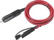 QIUCABLE 12V Car Cigarette Lighter to Quick Disconnector SAE 2 pin Plug 12Volt 15A Cigar Lighter Plug Release Adapter with Led Indicator 5FT Extension Charging Cable 16AWG Wire