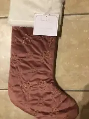 Nicole Miller 22" Christmas Stocking For Pet Toys Gifts Faux Fur Velvet