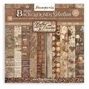 Stamperia Coffee & Chocolate 12" x 12" Backgrounds Double Side Paper Pad