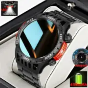 Smart Watch Men With Flashlight Bluetooth Call Sport Tracker Blood Pressure More