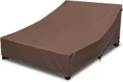 Outdoor Double Wide Patio Chaise Lounge Chair Cover, 100% Waterproof Lounge Chai