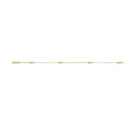 9kt Yellow Gold Silver Infused Cable Link Bracelet