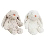 LVD Coffee/Cream Ella Bunny Kids Plush Toy Stuffed Animal Combo Set 32x22cm