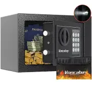 Voncabay Money Safe Box for Home with Sensor Light & Fireproof Security Safe ...