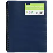 J.Burrows Recycled Refillable Display Book 60 Pockets Navy