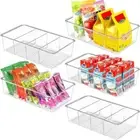 4 Grids Fridge Storage Box Fridge Organizer Cabinet Kitchen Organizer