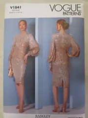 Vogue 1841 Badgley Mischka American Designer Dress Pattern 8-16 Bridal Uncut FF