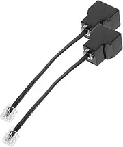 TINEASUR Rj11 Adapter Phone Line Splitter Double Adapter Flat Telephone Accessories