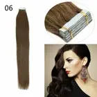 Tape in Hair Extensions Invisible PU Skin Weft Brazilian Remy Real Human Hair AU