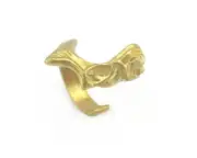 Organic Statement Adjustable Ring Raw brass (7 - 9US inner size) 4333