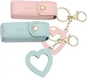 2pcs Mini Key Bag Lipstick Holder Lip Balm Keychain Lip Gloss Keychain Lip Balm Holder Keychain Pouch Lipstick Case Lip Gloss Holder Bag Hanging Ornament Lipstick Keychain Holder