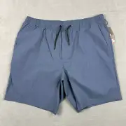 Mountain Hardwear Shorts Mens 2XL Basin Pull On Stretch UPF 50 Blue NWT