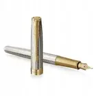 Parker Sonnet Mistral Fountain Pen Sterling Silver & Gold 18k Gold New In Box