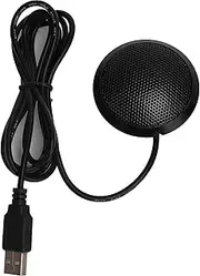 Omnidirectional Microphone,USB Desktop Microphone Portable 360 Degree Pickup Omnidirectional Condenser Mic for Meeting Live, with Light‑Weight Design (A)