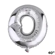 40" SILVER Letter O Mylar Foil Balloon 1 pc Party BackDrop Decorations Supply