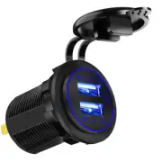Car Charger Dual USB 12V 24V Lighter Socket Adapter Plug Fast Charging Twin USB (for: Porsche)