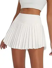 [baleaf] Women's Skirt Short Summer Skirts High Waist Pleated Skirt Girls Summer Skirt Elegant Women Skirt