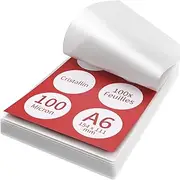 ACROPAQ Laminating Pouches A6-100 Pack, 200 Micron (2 x 100 Micron), Glossy Finish, Premium Quality, Rounded Corners, Ideal for Craft Materials and signages - 18016
