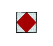 Flag patch embroidered international maritime nautical navy signal F foxtrot