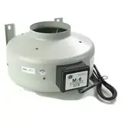 Duct Booster Fan Universal 6" Round Metal Low Noise Ventilation W/ Power Cord