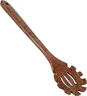 Pasta Spoon With Teeth Spaghetti Spoon Best Wooden Pasta Spoon Spaghetti Fork Pasta Server With Teeth Kitchen Heat Resistant Noodle Spoon Server Food Grade Pasta Spoon Pasta Spatula Tool Noodle Spoon