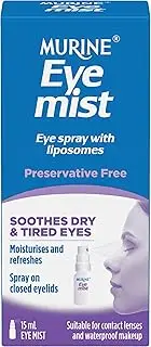 Murine Eye Mist Spray Preservative-Free for Dry and Tired Eyes, 15 ml