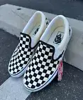 Vans Checkerboard Slip-Ons Men's Off-White / Black New in Box (Pick Size)