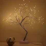Bonsai Light Tree Table Top LED Shimmery Tree Light Battery & USB Powered Touch Switch Pre Lit Twig Branch Lights for Holiday Home Decorative Night Light for Living Room (TLWW)