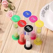 PIQIUQIU Sand Timer - 30 sec, 1 min, 2 min, 3 min, 5 min, 10 min - Hourglass Timer - Pack of 6