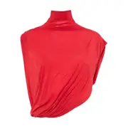 [Francesco Murano] Francesco Murano High-neck Draped Top 40 IT RED